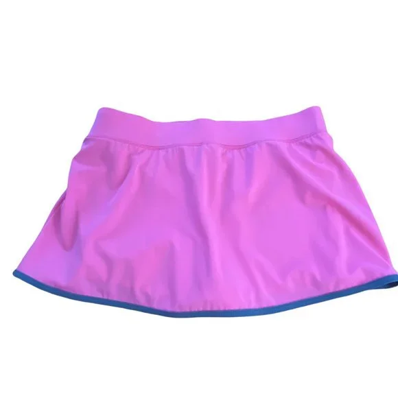 Lands End Women's 8 Skort Skirt Faux Wrap Pink Nylon - Picture 11 of 11